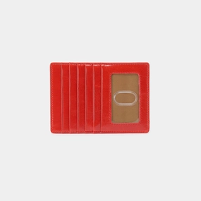 Euro Slide Card Case In Polished Leather - Grenadine