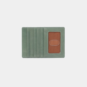 Euro Slide Card Case In Polished Leather - Jade