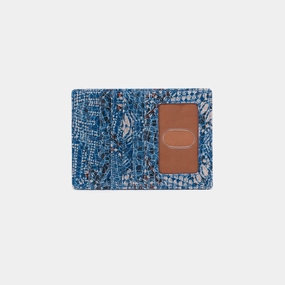 Euro Slide Card Case In Printed Leather - Boho Bandana