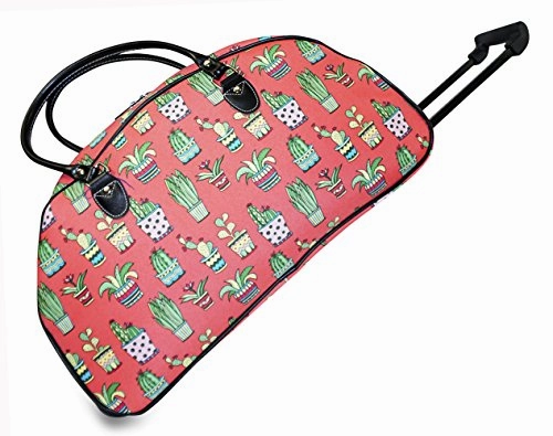 Ever Moda Cactus Rolling Duffle Bag