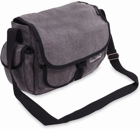 Everest Luggage Canvas Messenger, Charcoal, Charcoal, One Size