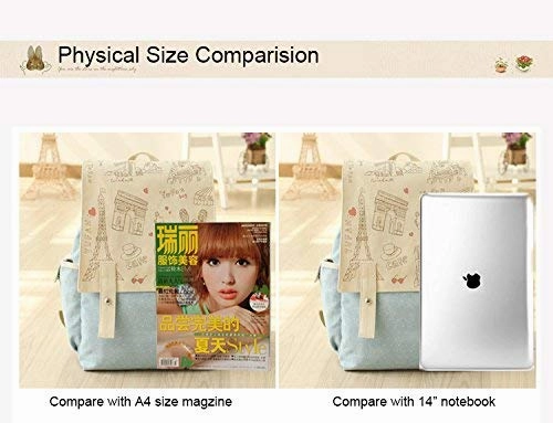 Fashion Cute Women's Bag Canvas Satchel Girls' Lovely Sweet Paris Style Design Backpack Schoolbag Rucksack Colleage Bags by DGQ