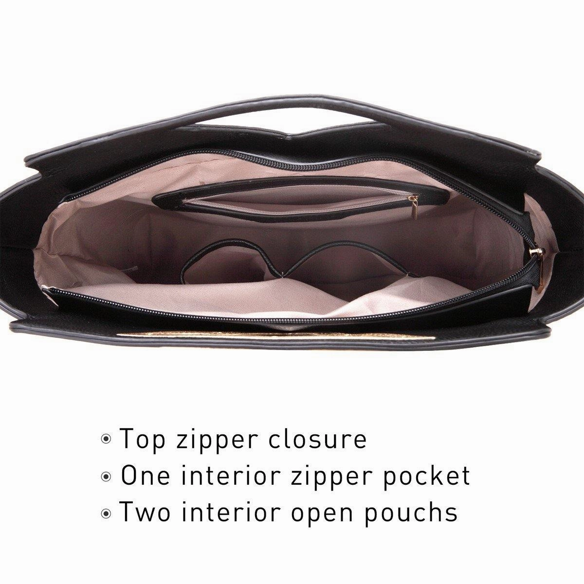 Fashion Design Chic Triangle Handle Shoulder Bag with Matching Wallet l Dasein