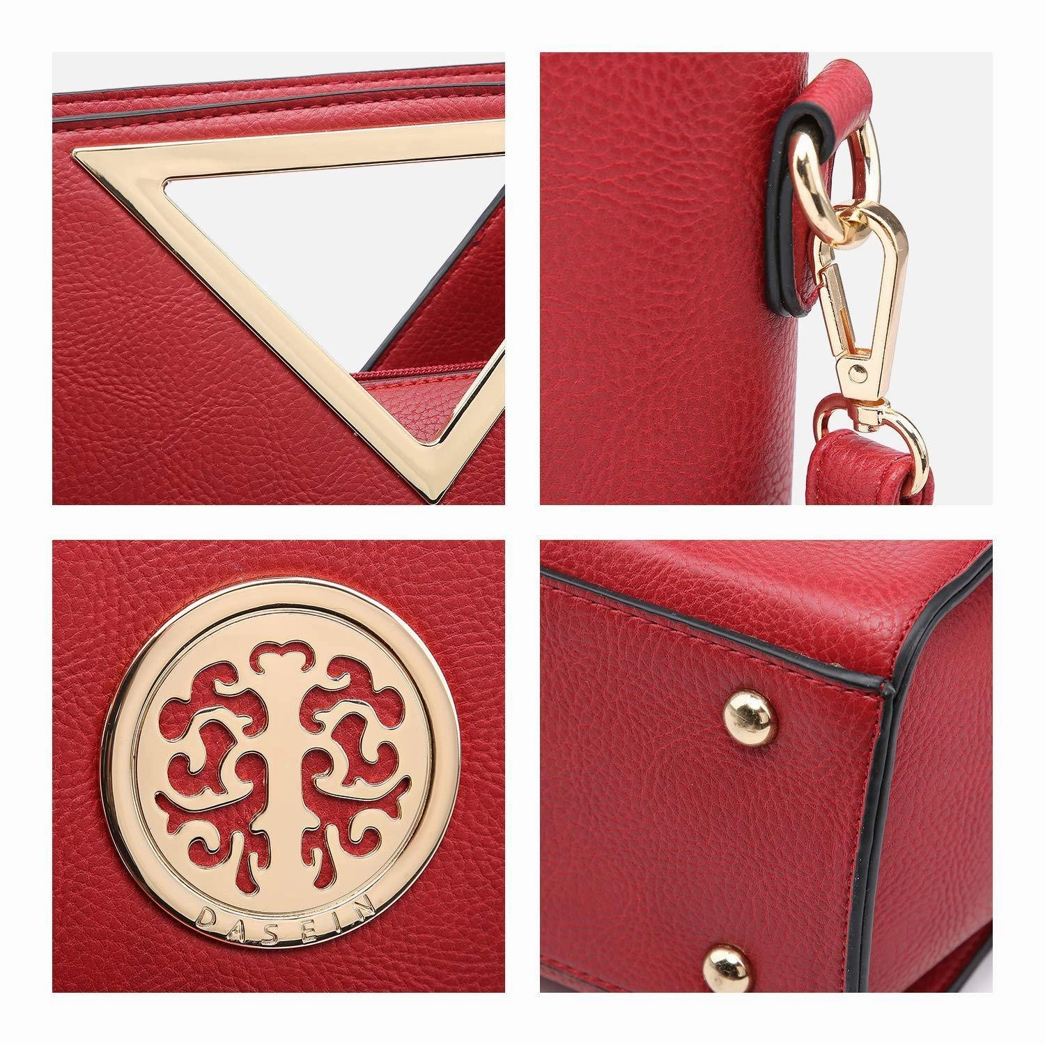 Fashion Design Chic Triangle Handle Shoulder Bag with Matching Wallet l Dasein