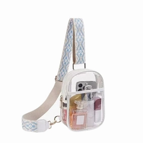 FASHNZFAB Easy Travels Clear Stadium Sling Crossbody Bag