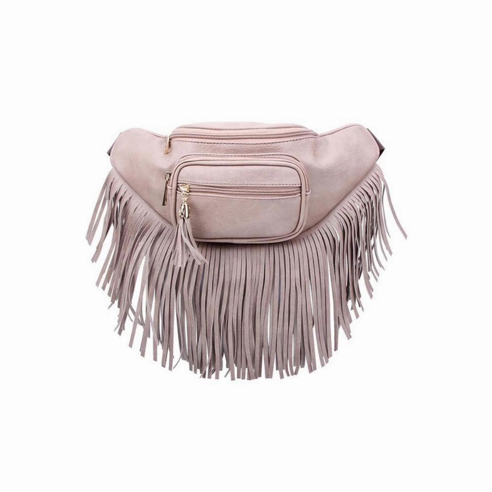 FASHNZFAB Fashion Fringe Tassel Fanny Pack Waist Bag