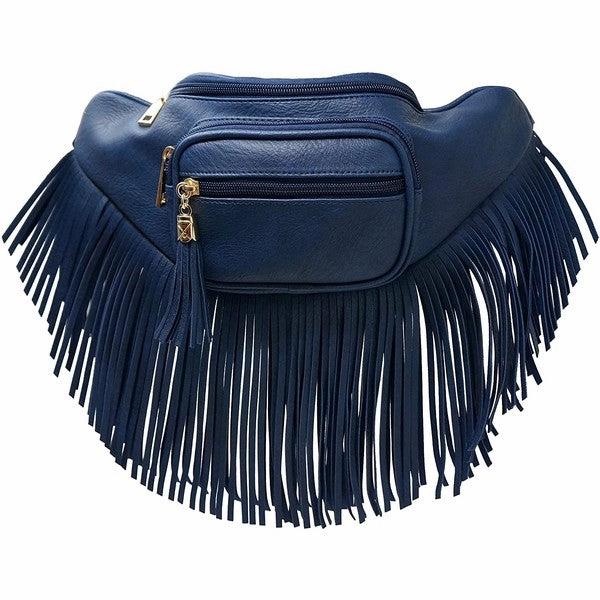 FASHNZFAB Fashion Fringe Tassel Fanny Pack Waist Bag