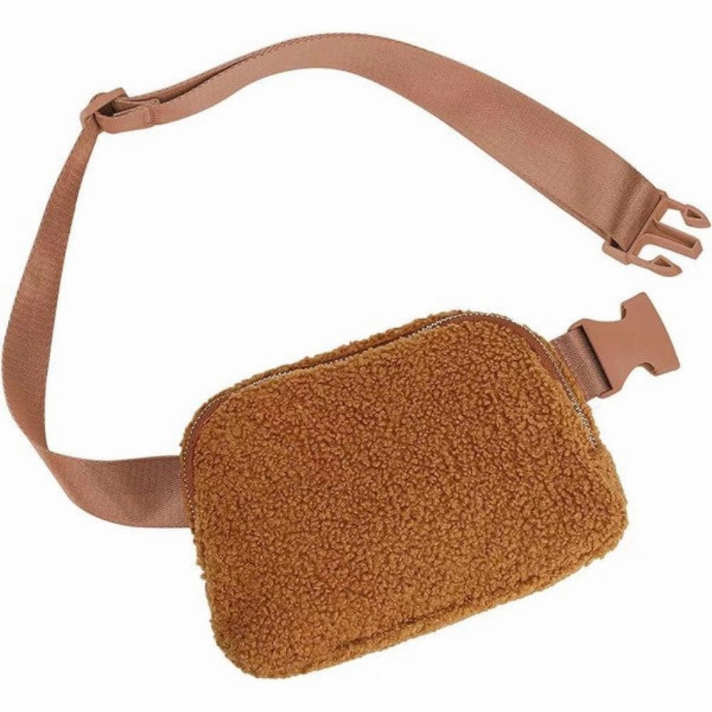 FASHNZFAB Lola Boucle Sherpa Sling/Belt Bag