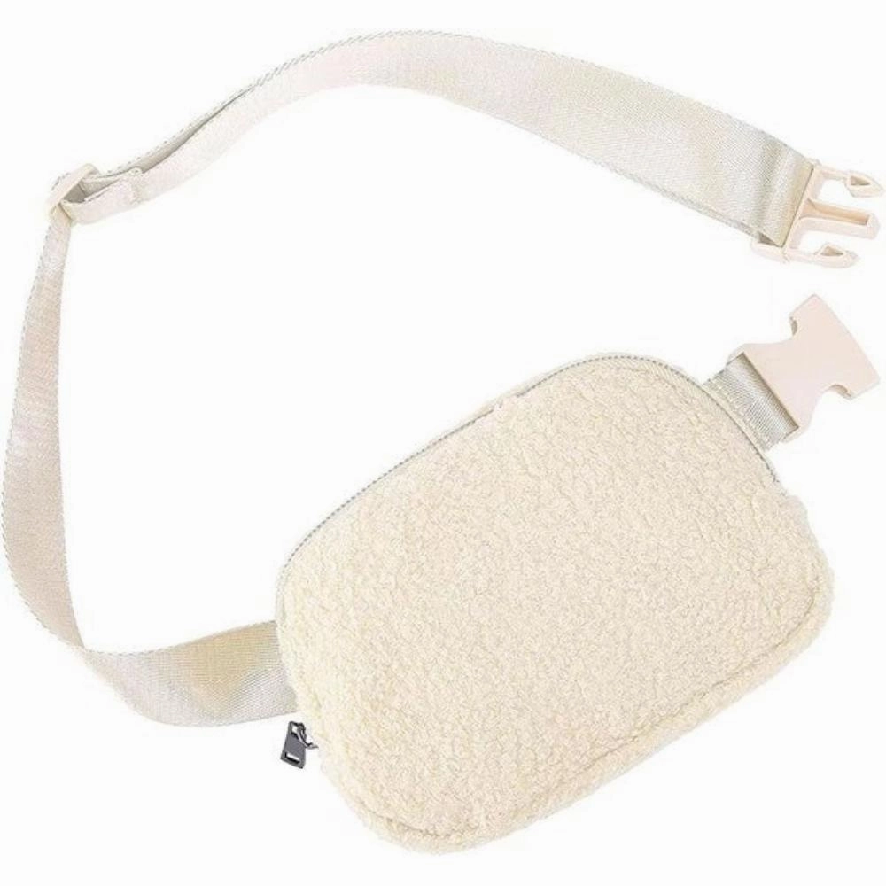 FASHNZFAB Lola Boucle Sherpa Sling/Belt Bag