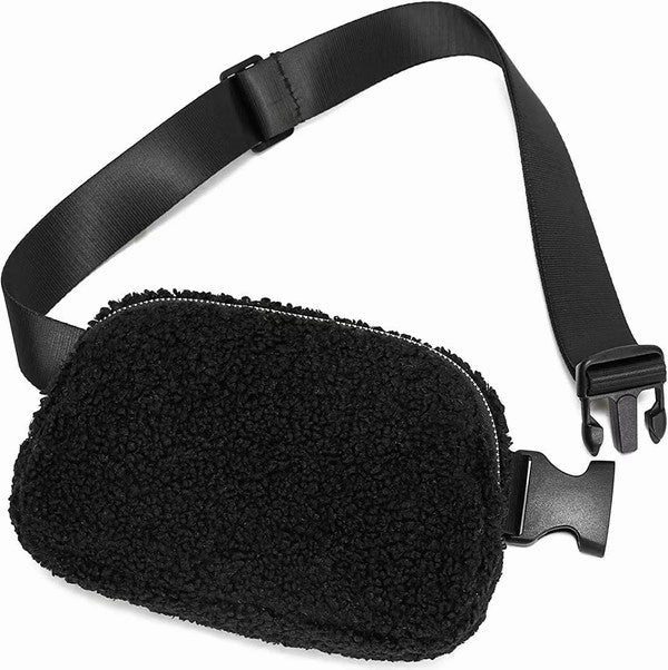 FASHNZFAB Lola Boucle Sherpa Sling/Belt Bag