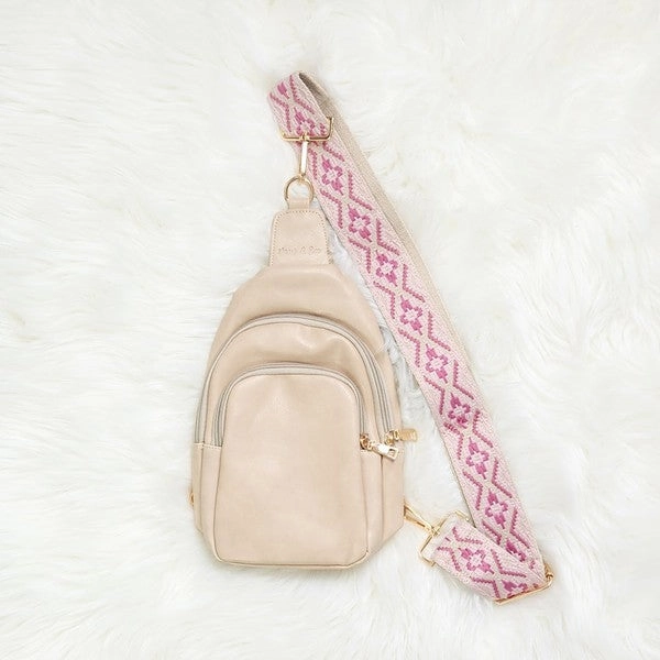 FASHNZFAB Mylah Crossbody Sling Vegan Leather Handbag