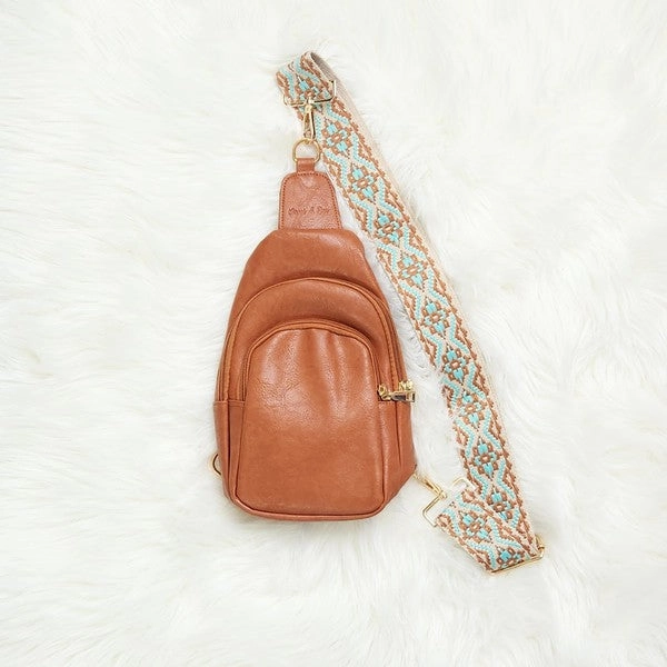FASHNZFAB Mylah Crossbody Sling Vegan Leather Handbag