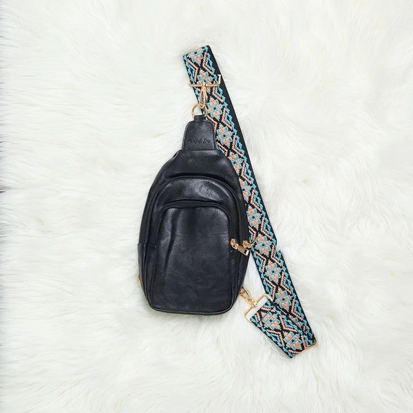 FASHNZFAB Mylah Crossbody Sling Vegan Leather Handbag