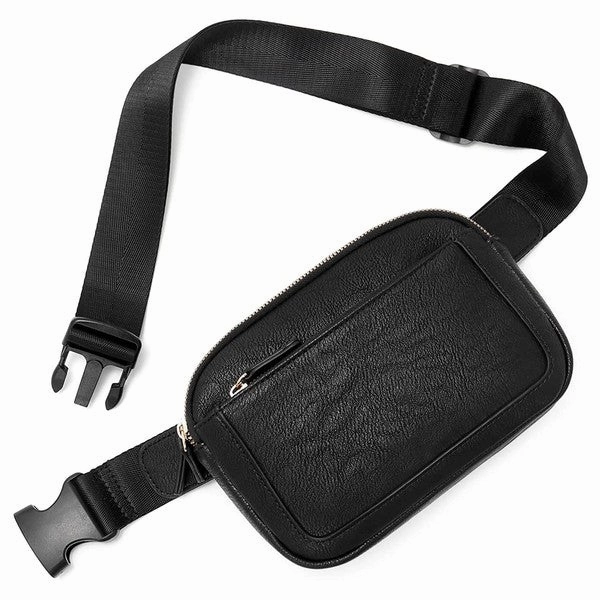 FASHNZFAB Presly Vegan Leather Everywhere Sling Belt Bag