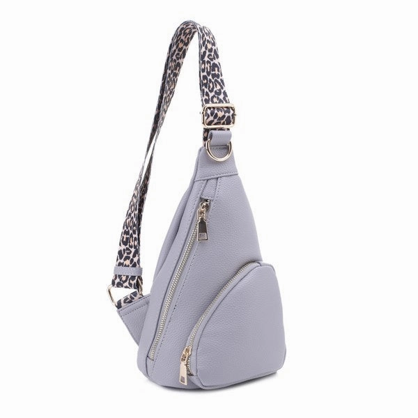 FASHNZFAB Remy Vegan Leather Sling Handbag Purse Belt Bag