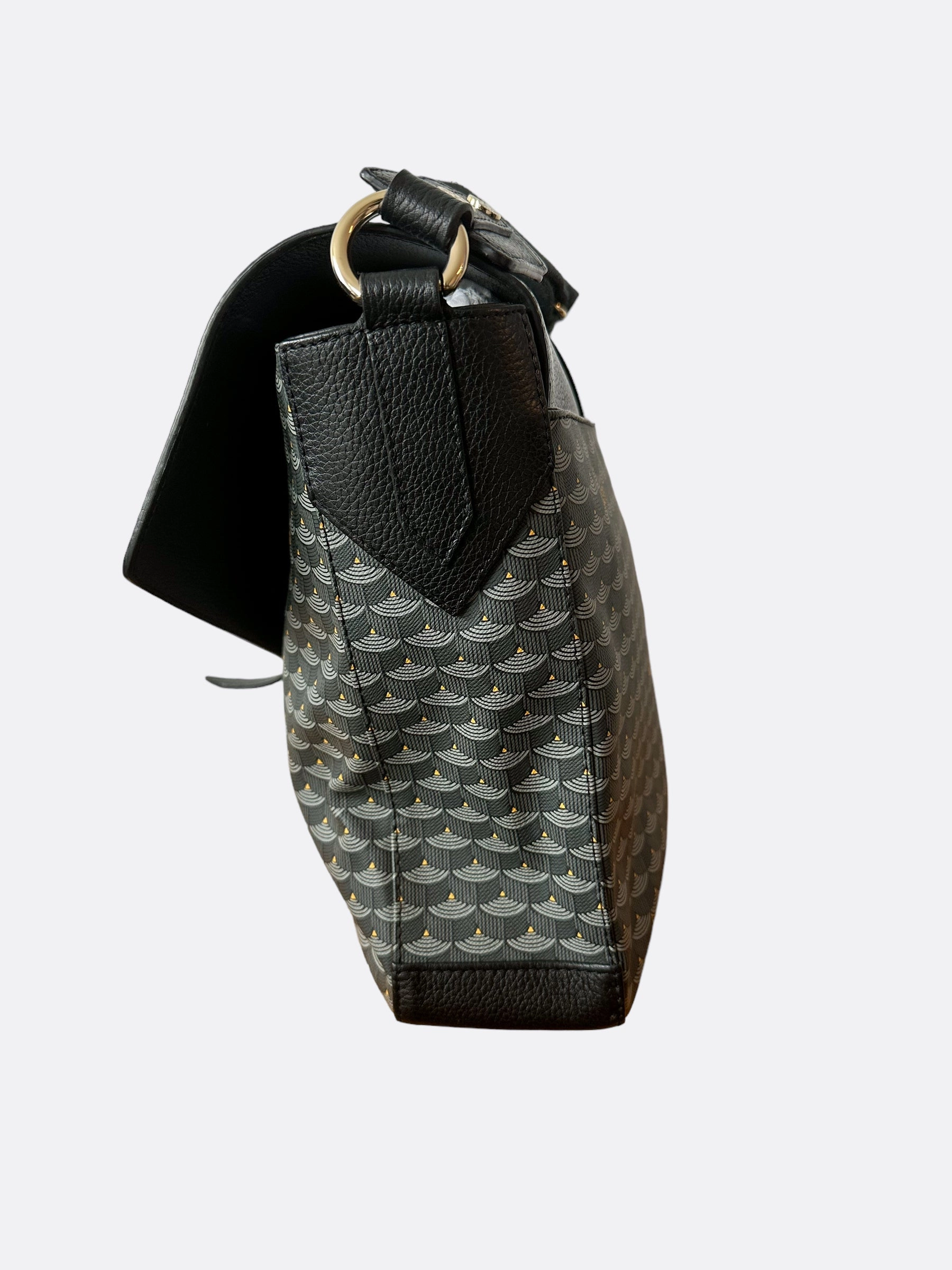 Faure Le Page Blue Monogram Messenger Bag