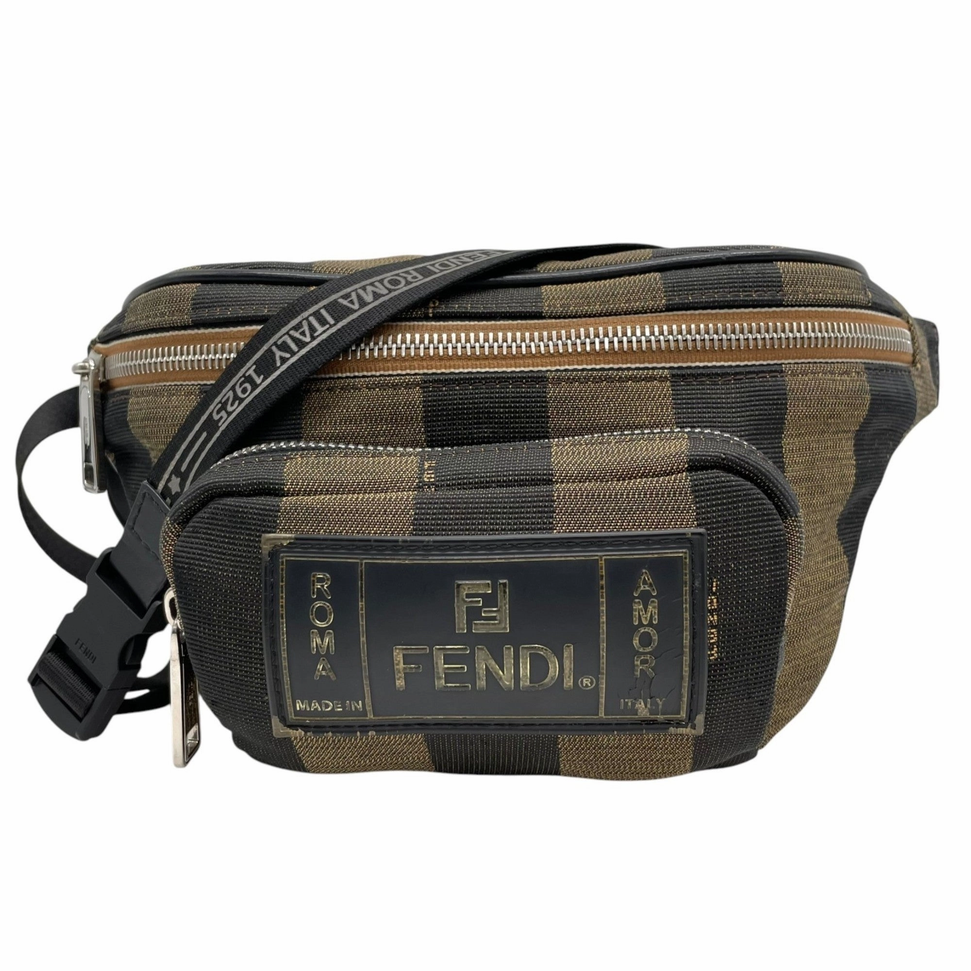 Fendi  Canvas Nylon Fanny Pack Sling Bag (Pre-Owned)