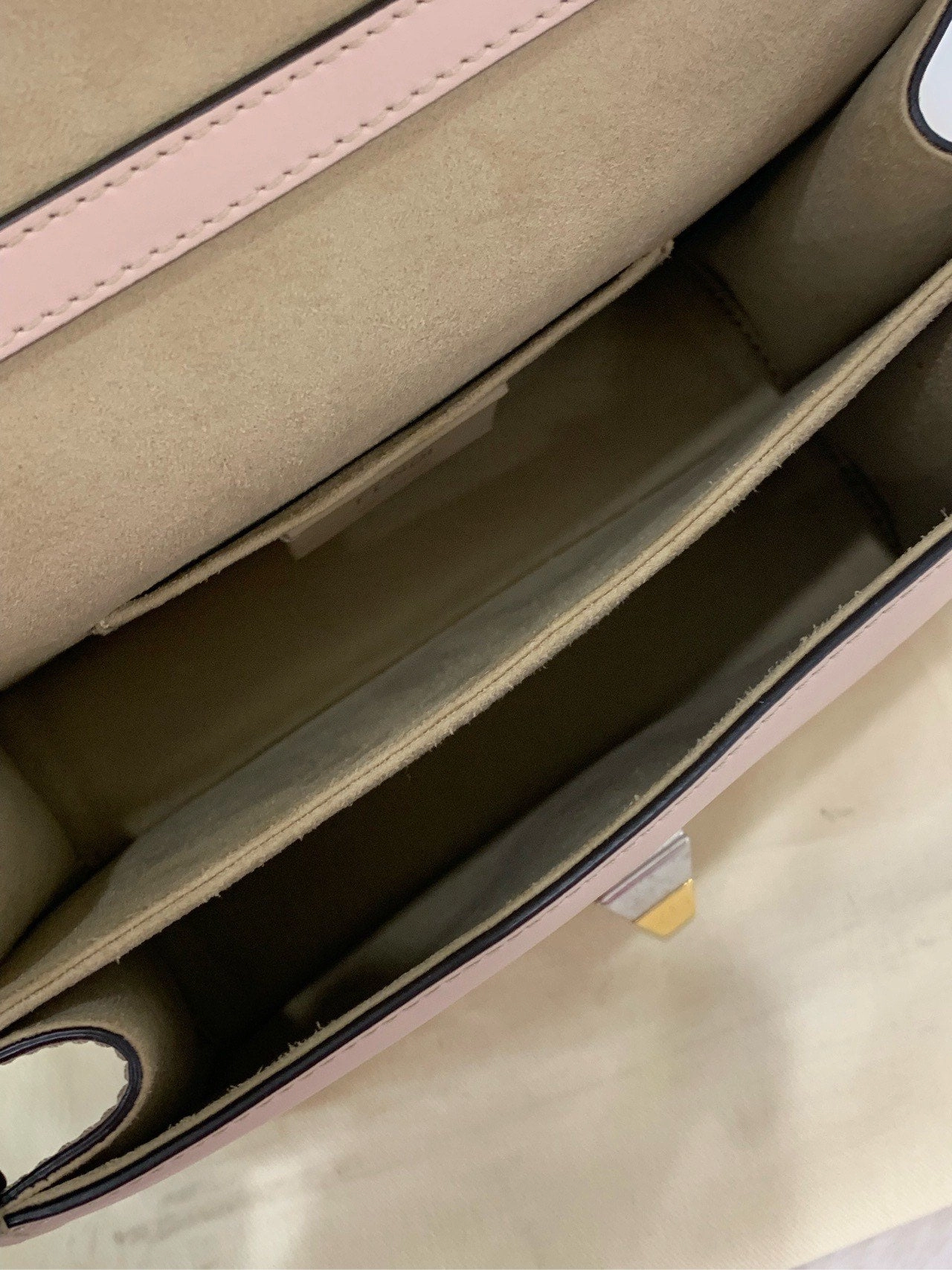 Fendi Kan I Blush Pink Leather Shoulder Bag with Pearls