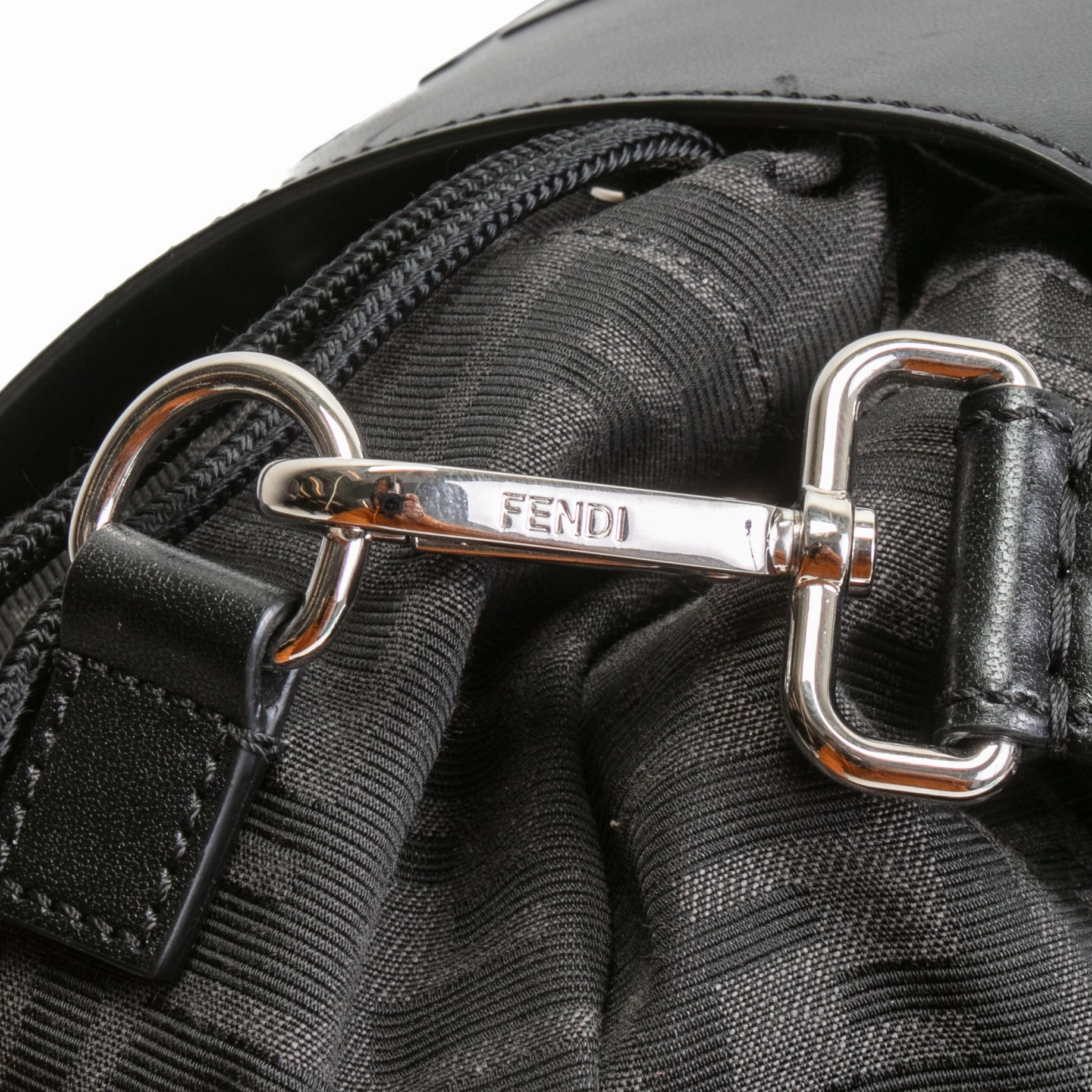 FENDI Medium FF Jacquard Fendi Strike Backpack - Black