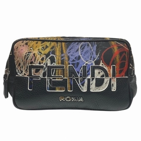 Fendi  Nylon Leather Pouch (Pre-Owned)
