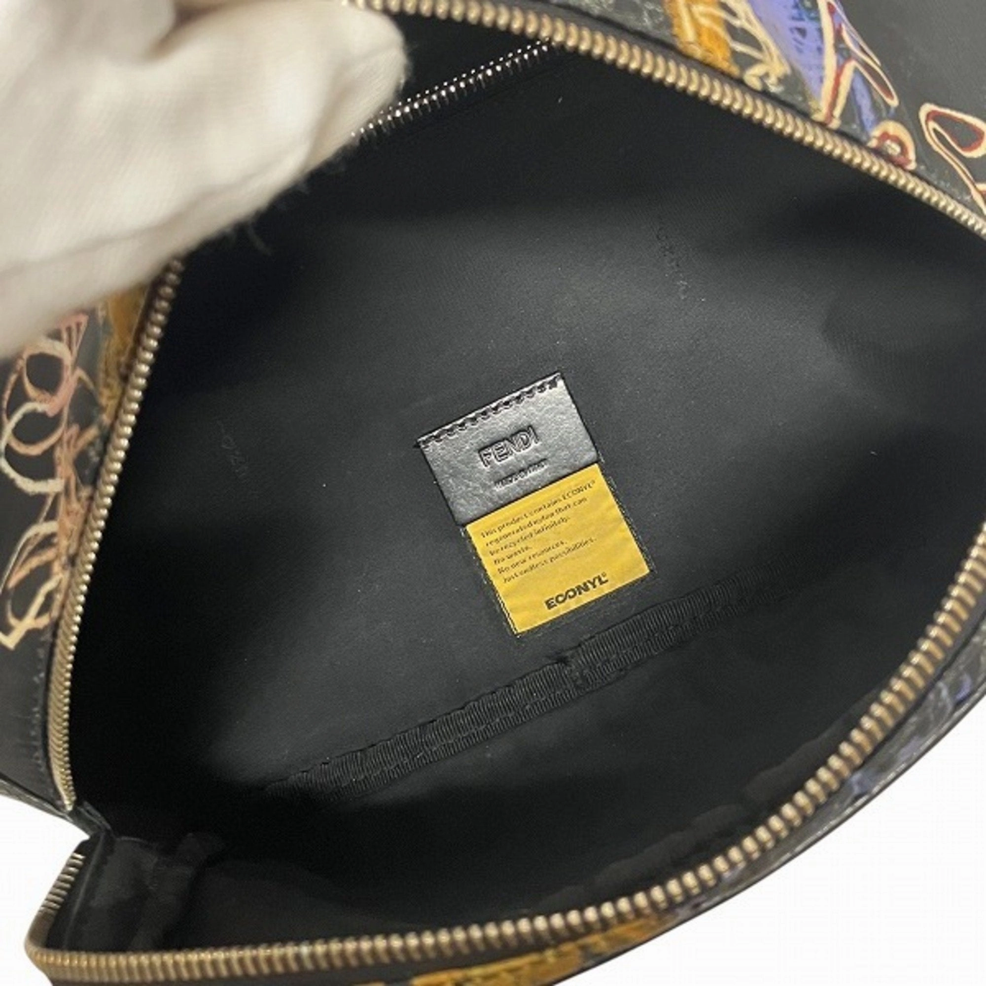 Fendi  Nylon Leather Pouch (Pre-Owned)