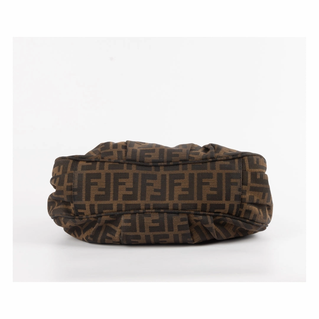 Fendi Zucca Canvas Monogram Mia Shoulder Bag