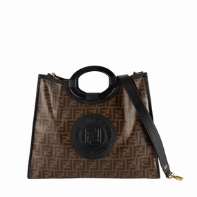 Fendi Zucca Coated Canvas and Leather Runaway Shopper Tote