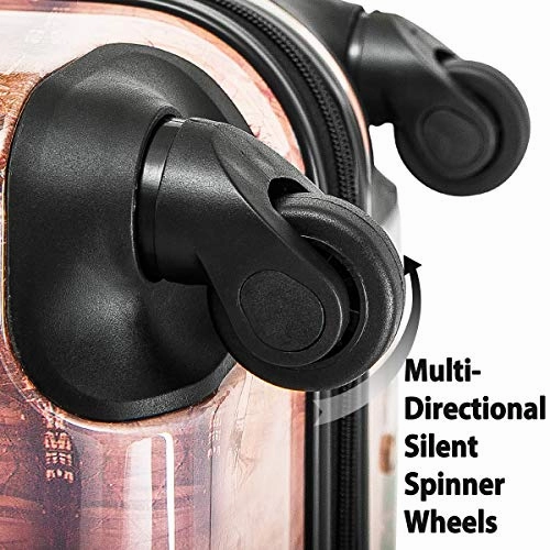 Flieks 3 Piece Luggage Set Hardside Suitcase with Spinner Wheels (Color4)
