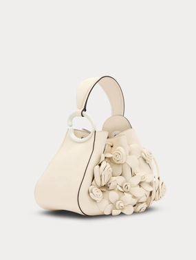 Floral Appliqu O Handle Bag