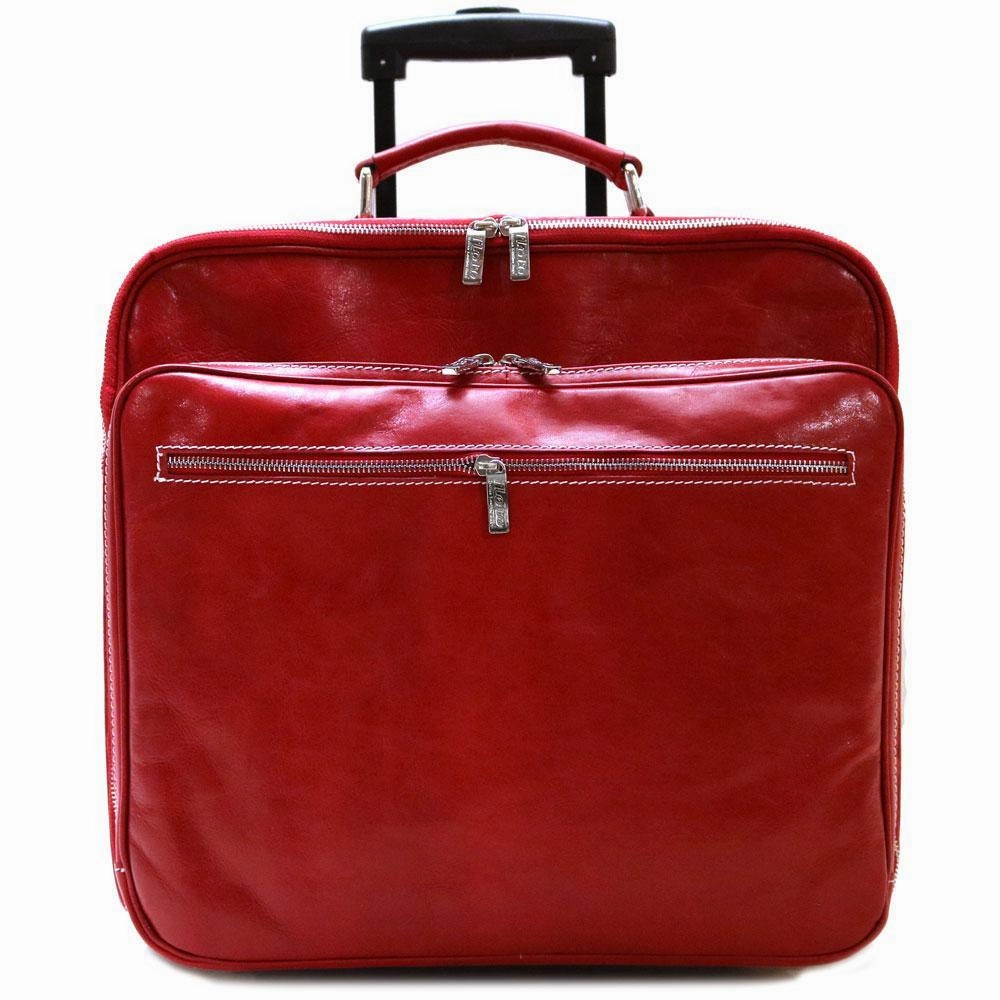 Floto Leather Monticello Wheeled Briefcase