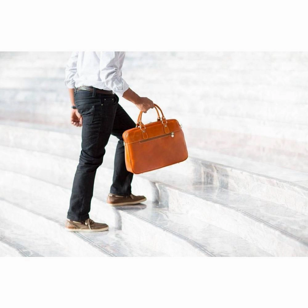 Floto Leather Venezia Slim Briefcase
