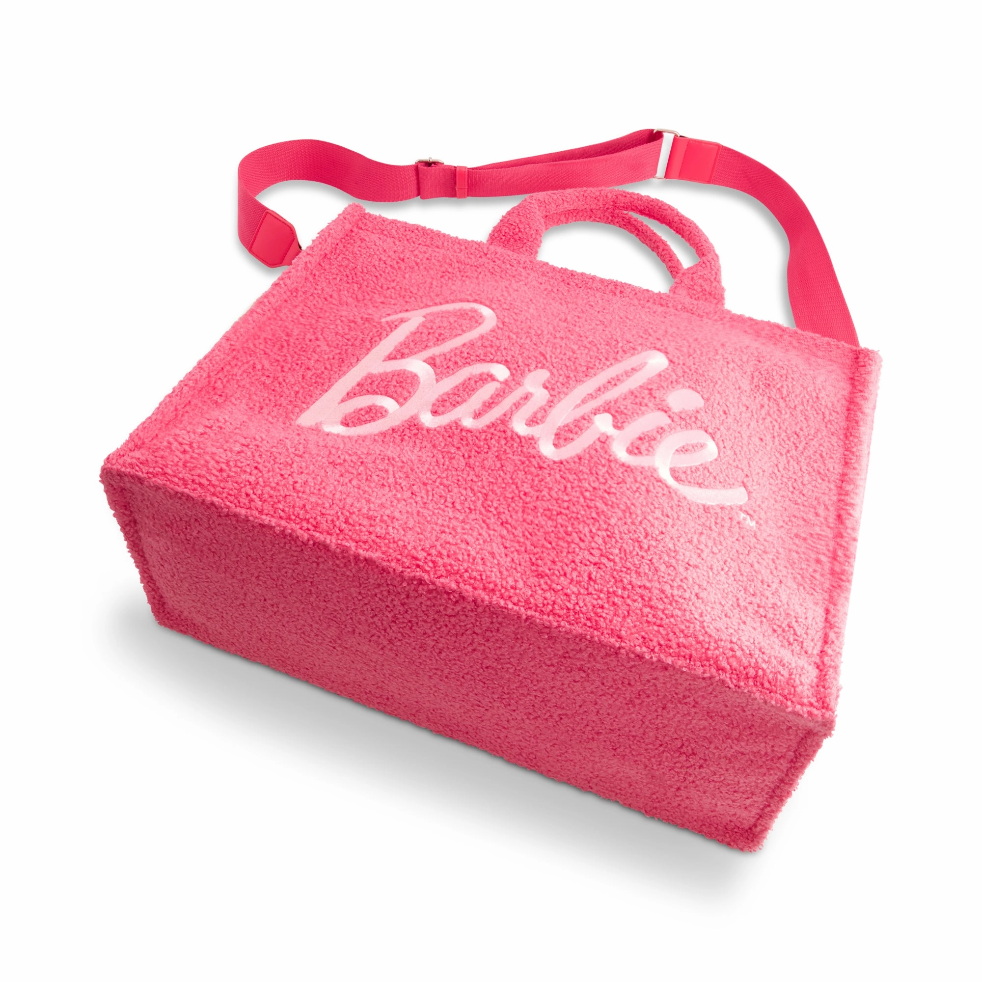 FUL Barbie Large Travel Sherpa Tote with trolley strap