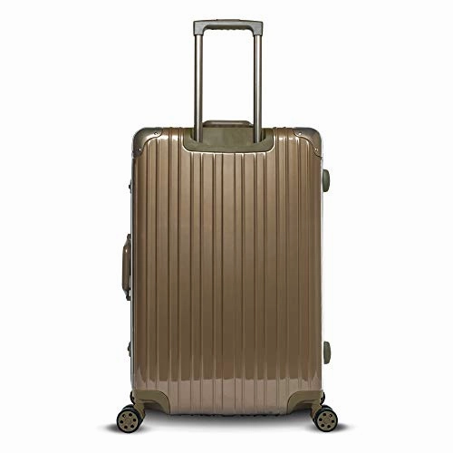 Gabbiano Aurora Collection Aluminum Frame 2-Piece Luggage Set with Dual TSA locks (Titanium Gold)