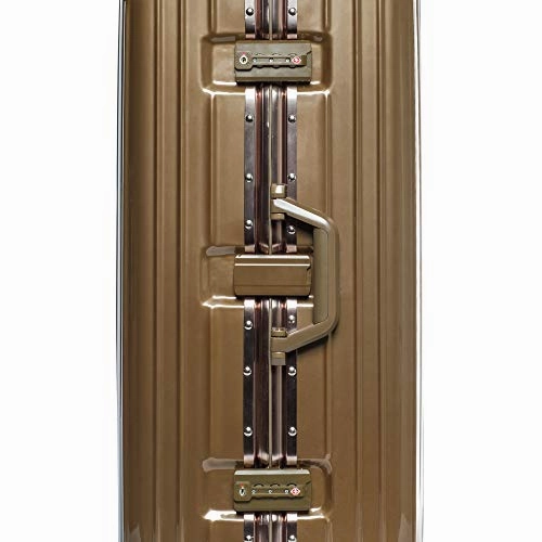 Gabbiano Aurora Collection Aluminum Frame 2-Piece Luggage Set with Dual TSA locks (Titanium Gold)