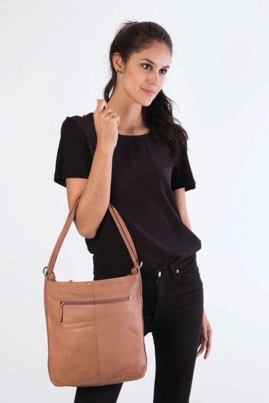 GABEE Indiana Mini Leather Convertible Handbag Backpack/Shoulder Bag