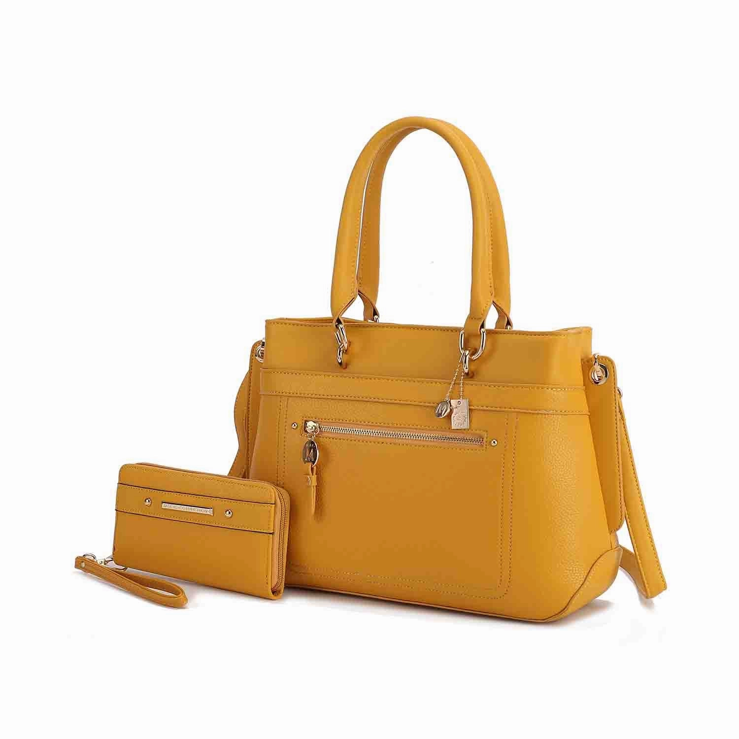 Gardenia Tote Women's Bag with Wallet Vegan Leather by Mia K