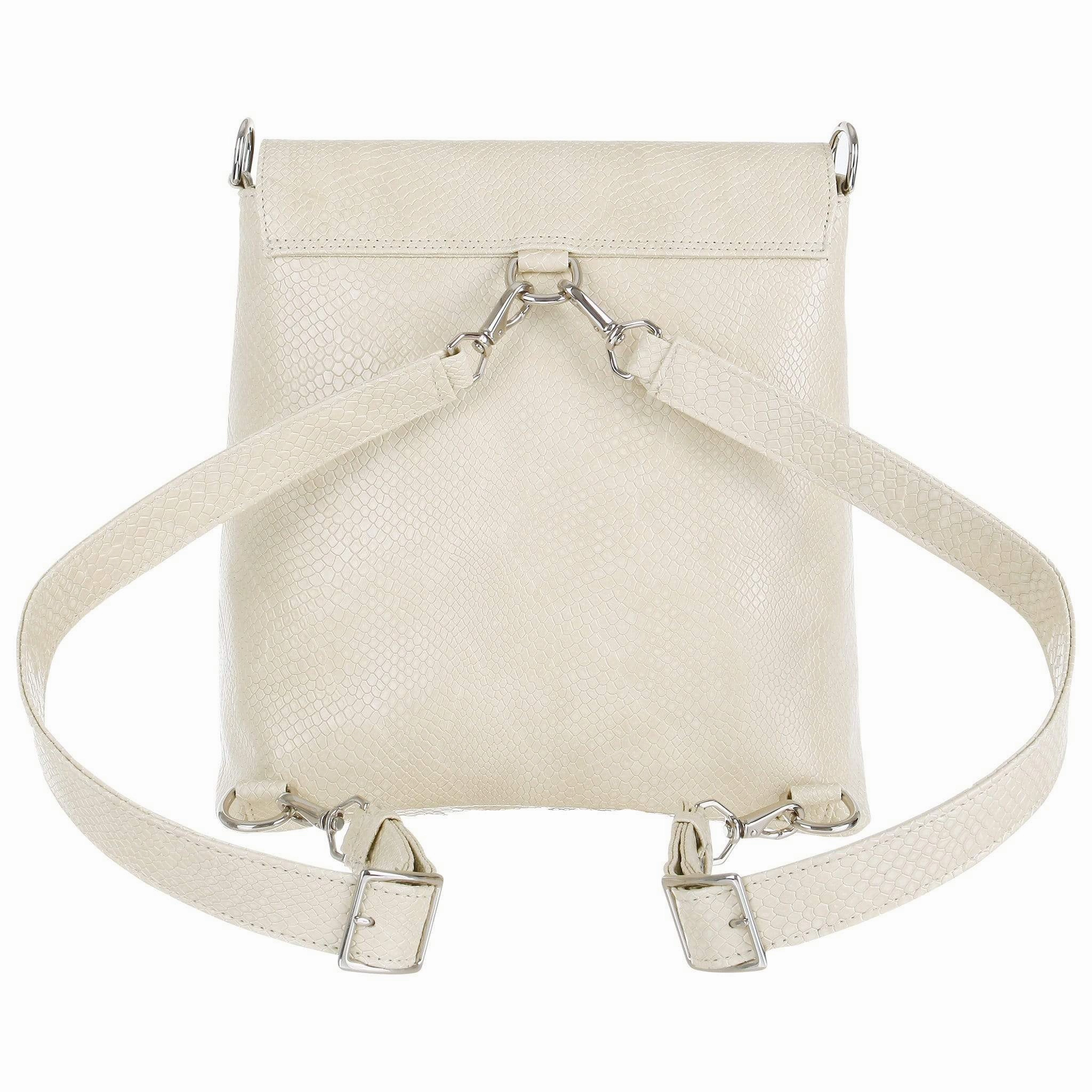 Gemma Vegan Leather Backpack | Cream
