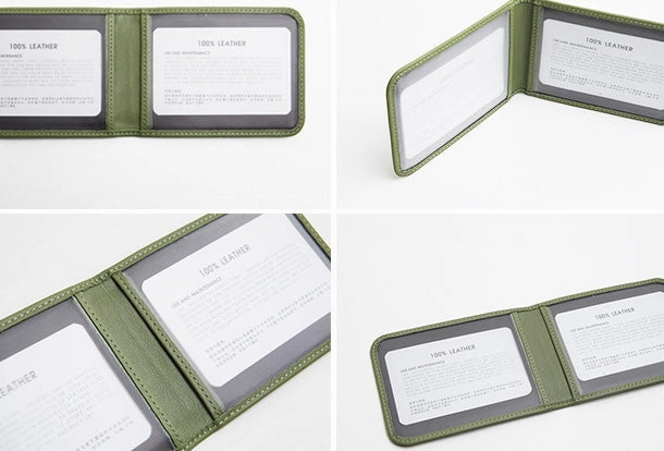 Genuine Leather Cute billfold Slim Wallet License Card Holder Wallet Purse For Women Girl