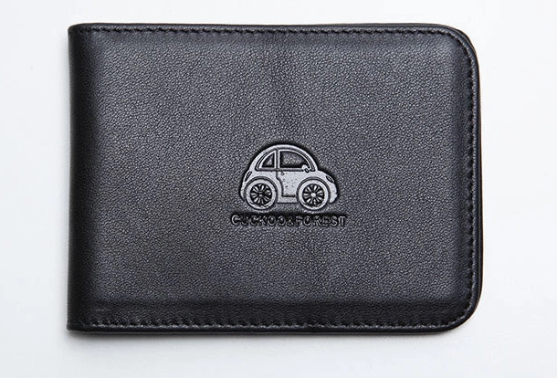 Genuine Leather Cute billfold Slim Wallet License Card Holder Wallet Purse For Women Girl