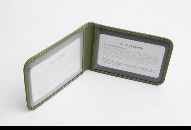 Genuine Leather Cute billfold Slim Wallet License Card Holder Wallet Purse For Women Girl