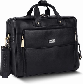Genuine Leather Laptop Bag for Men with Padded Laptop Sleeve, 15.6 Laptop Bags, Leather Messenger Bag for Men, Computer Bags for Laptops for Men, Multi Pocket - Mens Messenger Bag