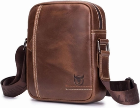 Genuine Leather Men Bags Shoulder Crossbody Bag for Men Everyday Casual Travel Messenger Bag Handbag