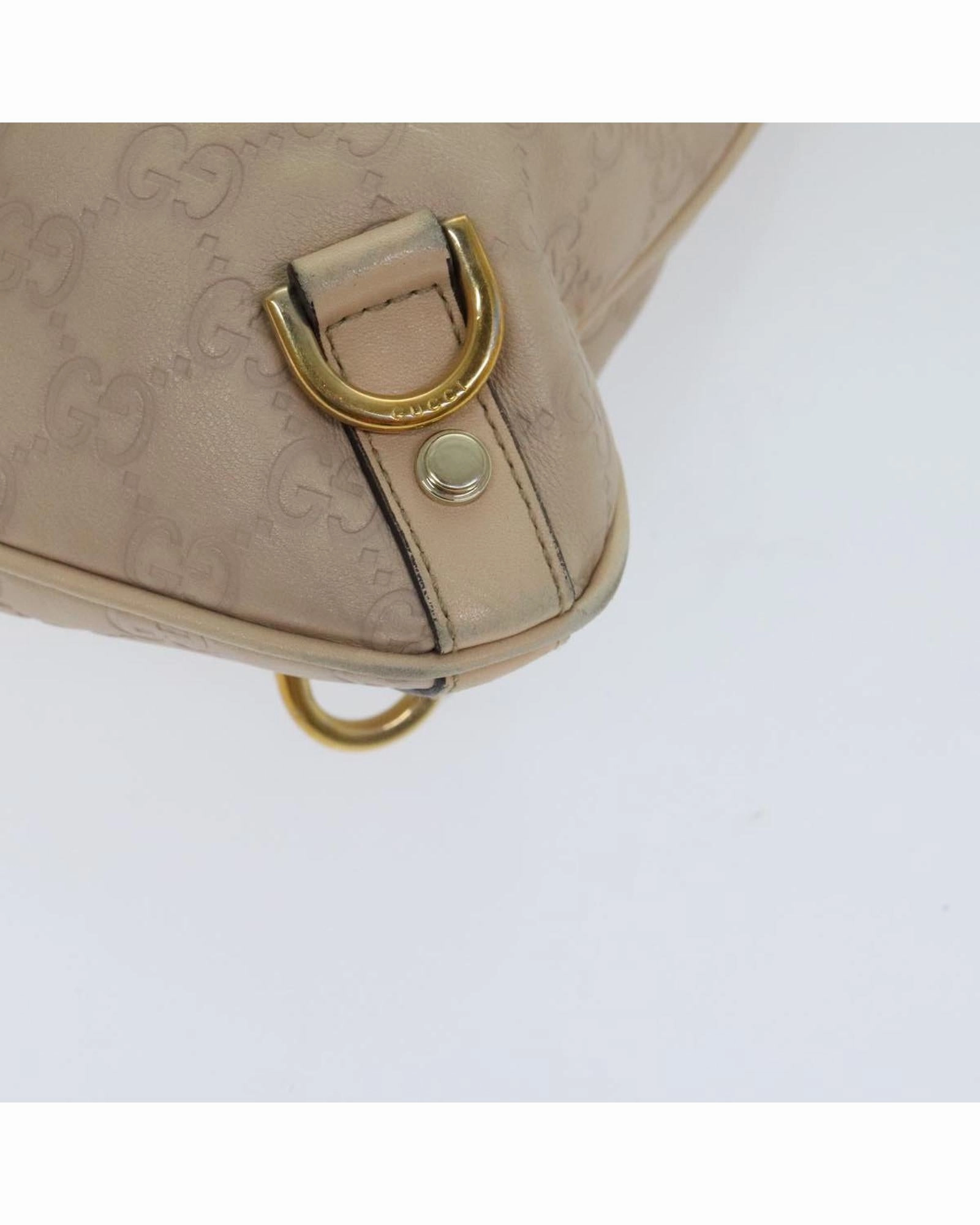 GG Canvas Guccissima Shoulder Bag with Gold Accents