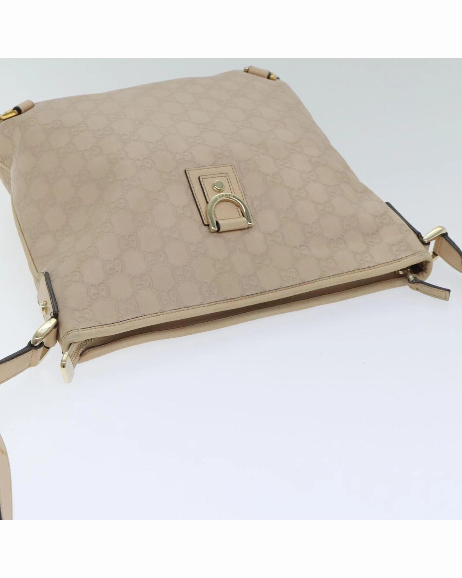 GG Canvas Guccissima Shoulder Bag with Gold Accents