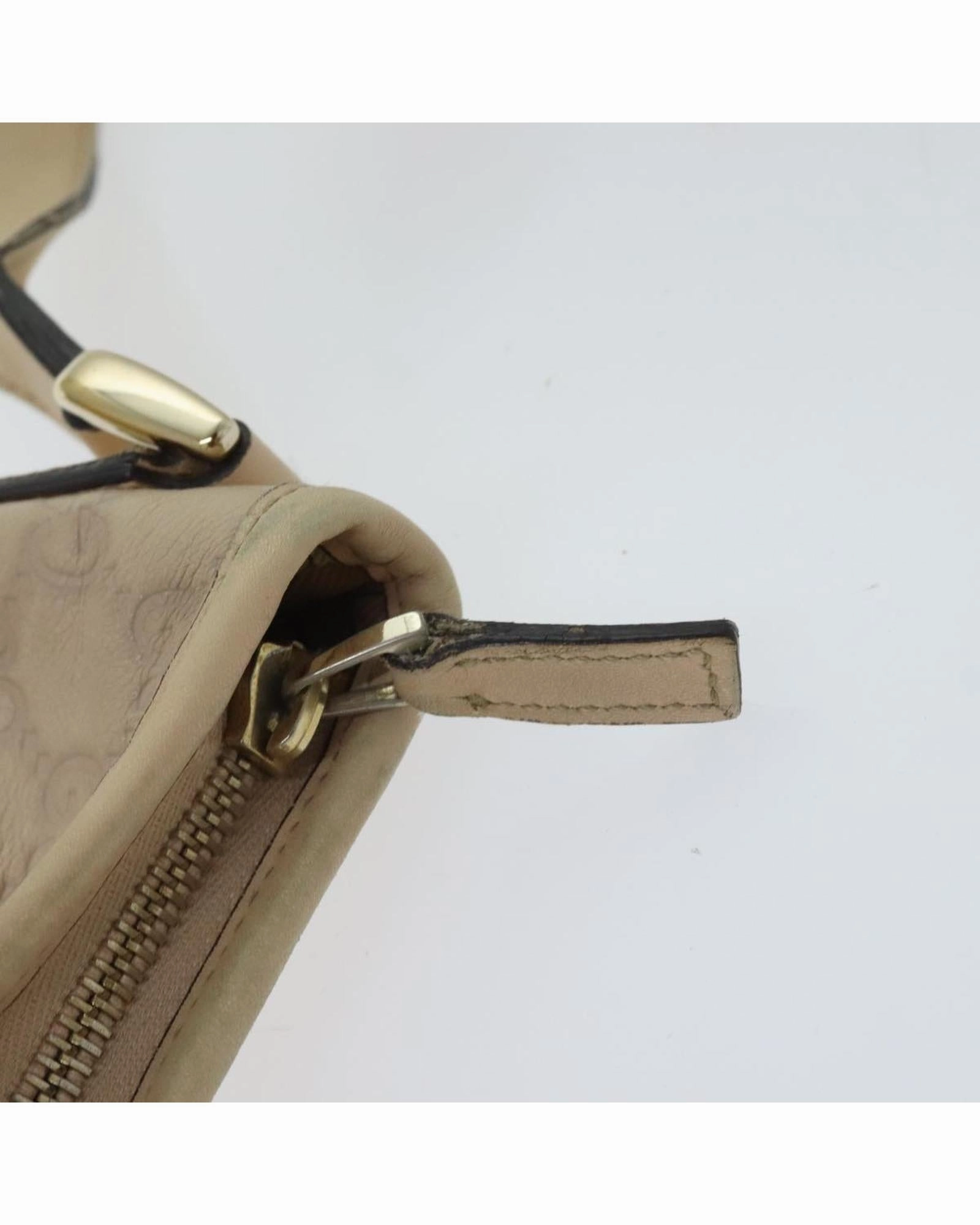 GG Canvas Guccissima Shoulder Bag with Gold Accents