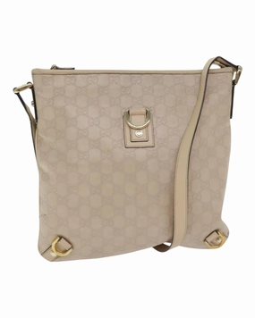 GG Canvas Guccissima Shoulder Bag with Gold Accents