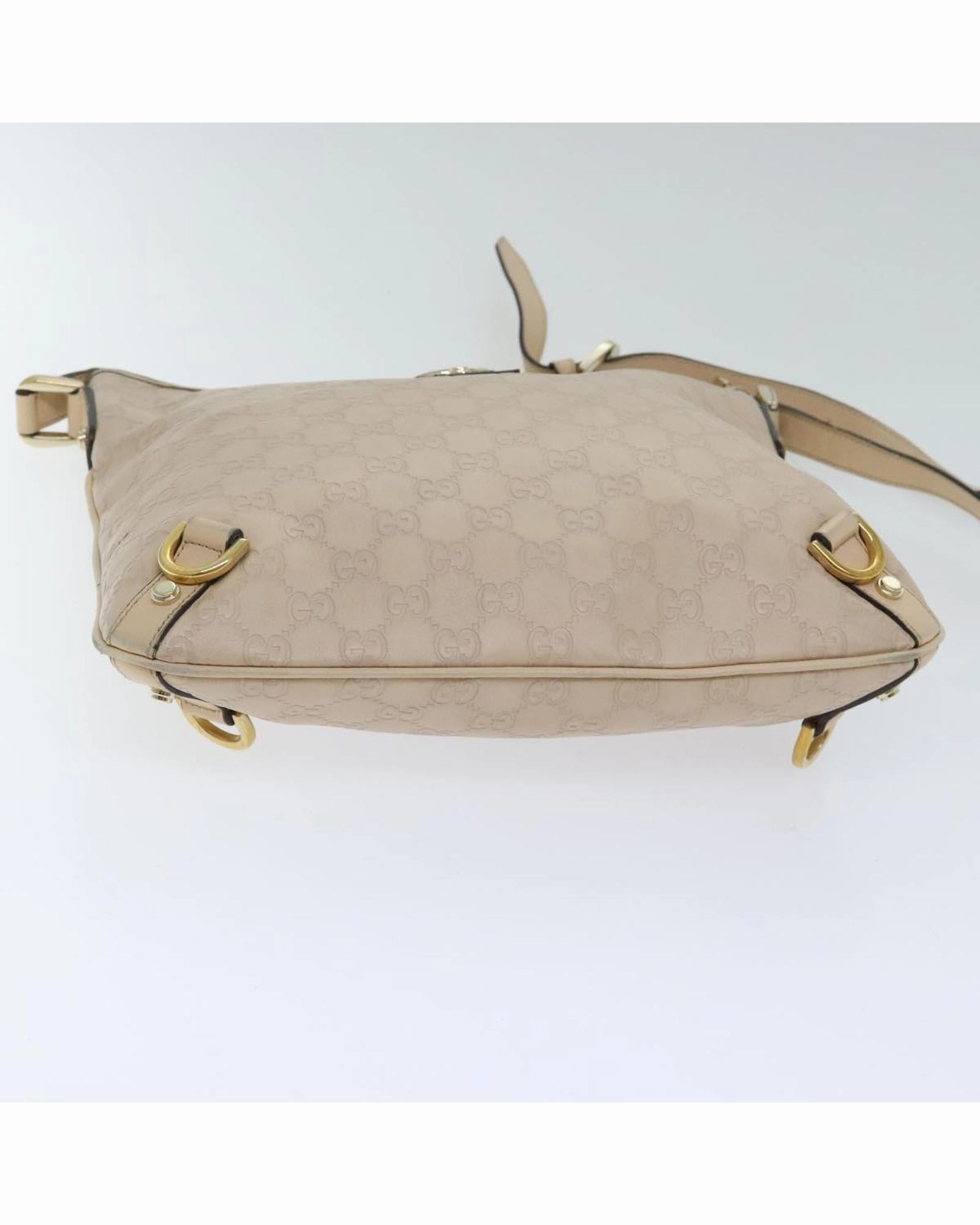 GG Canvas Guccissima Shoulder Bag with Gold Accents