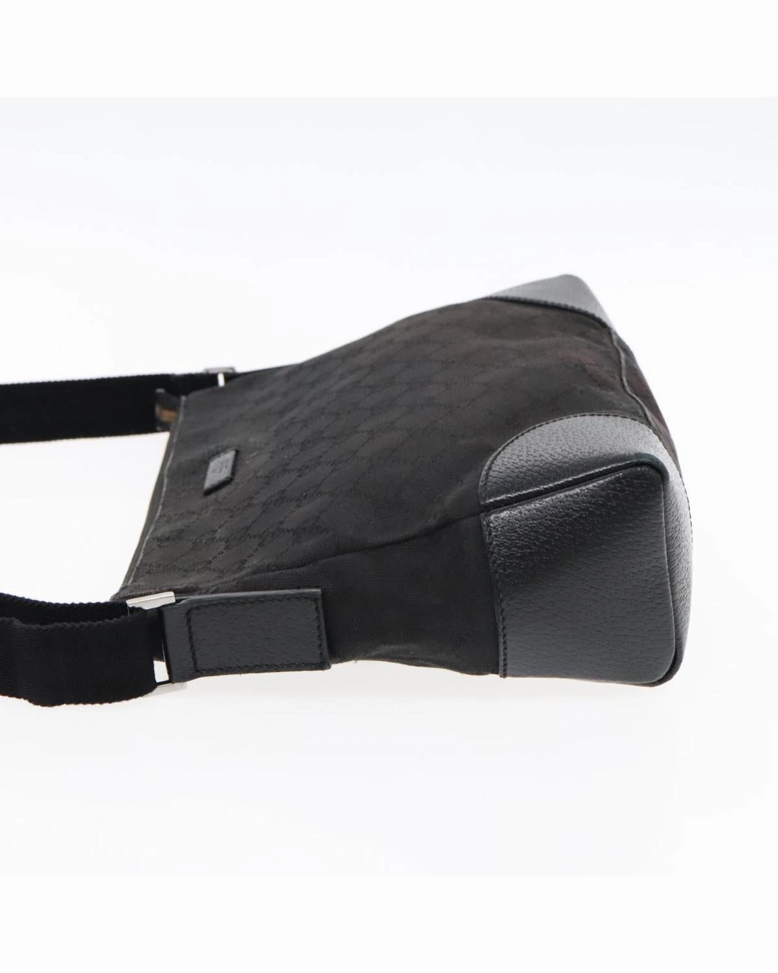 GG Canvas Shoulder Bag with Silver Accents