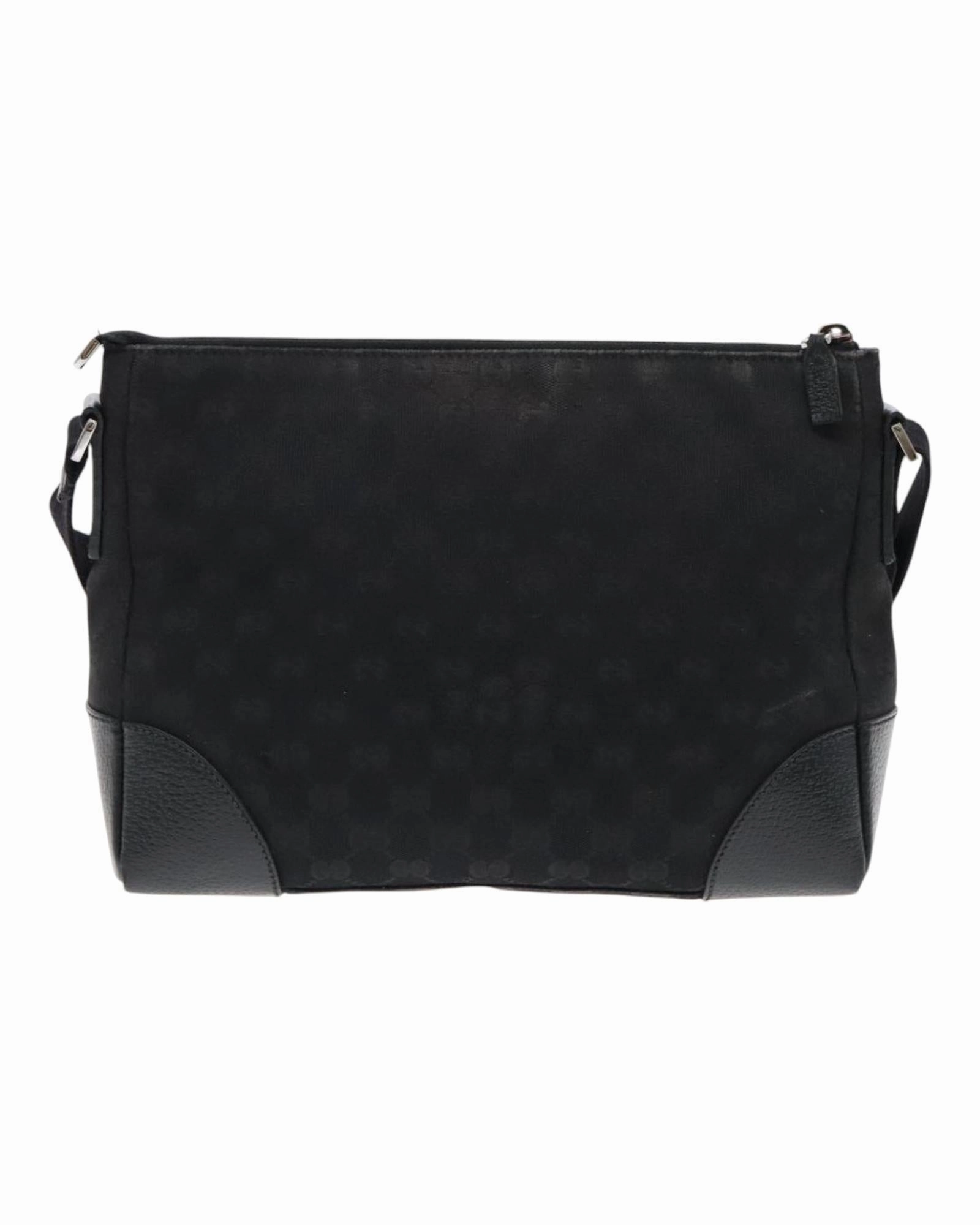 GG Canvas Shoulder Bag with Silver Accents