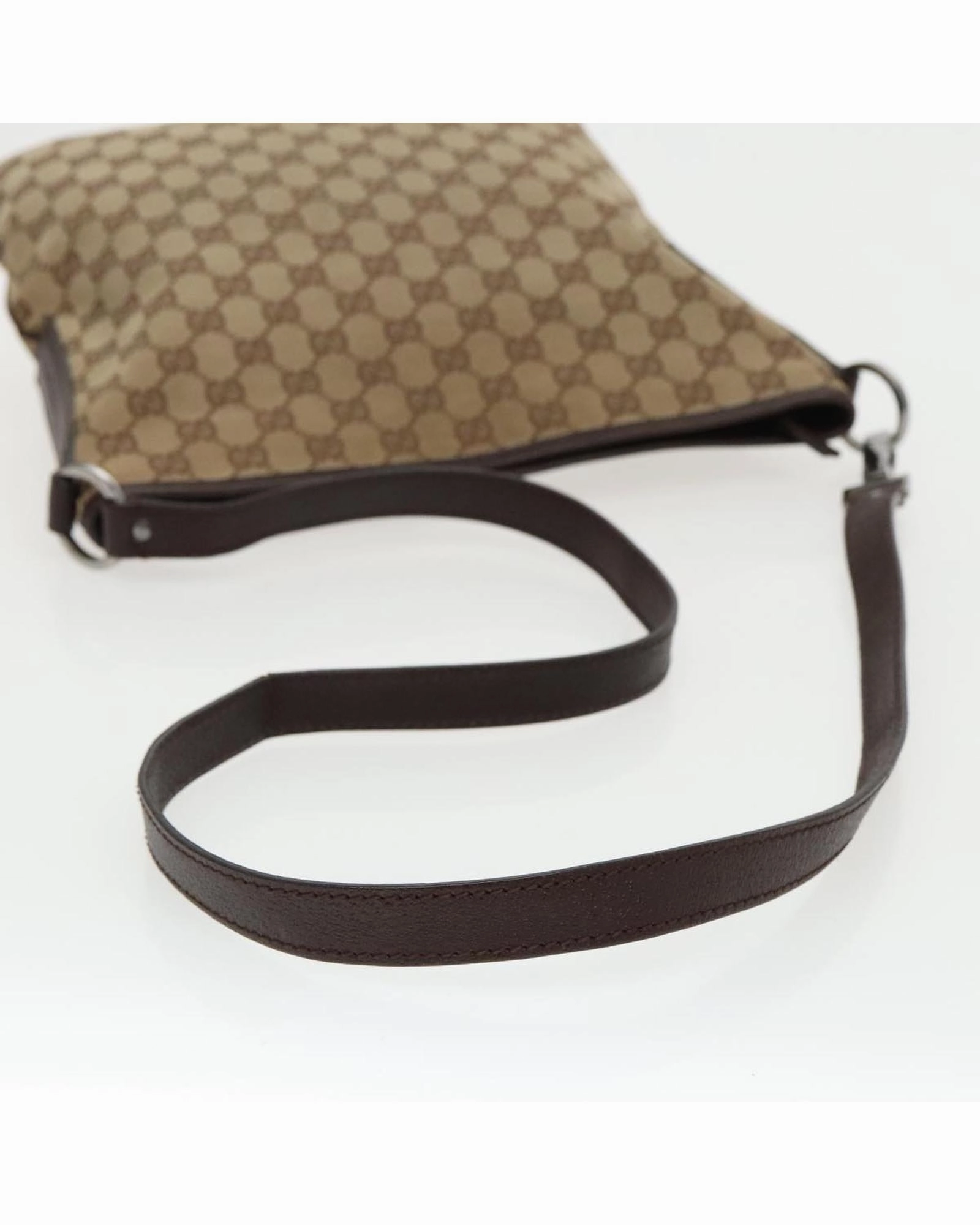 GG Canvas Shoulder Bag with Silver Accents